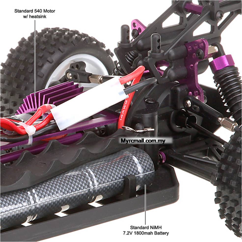 HSP 1:10 XSTR RC Buggy Red Flames